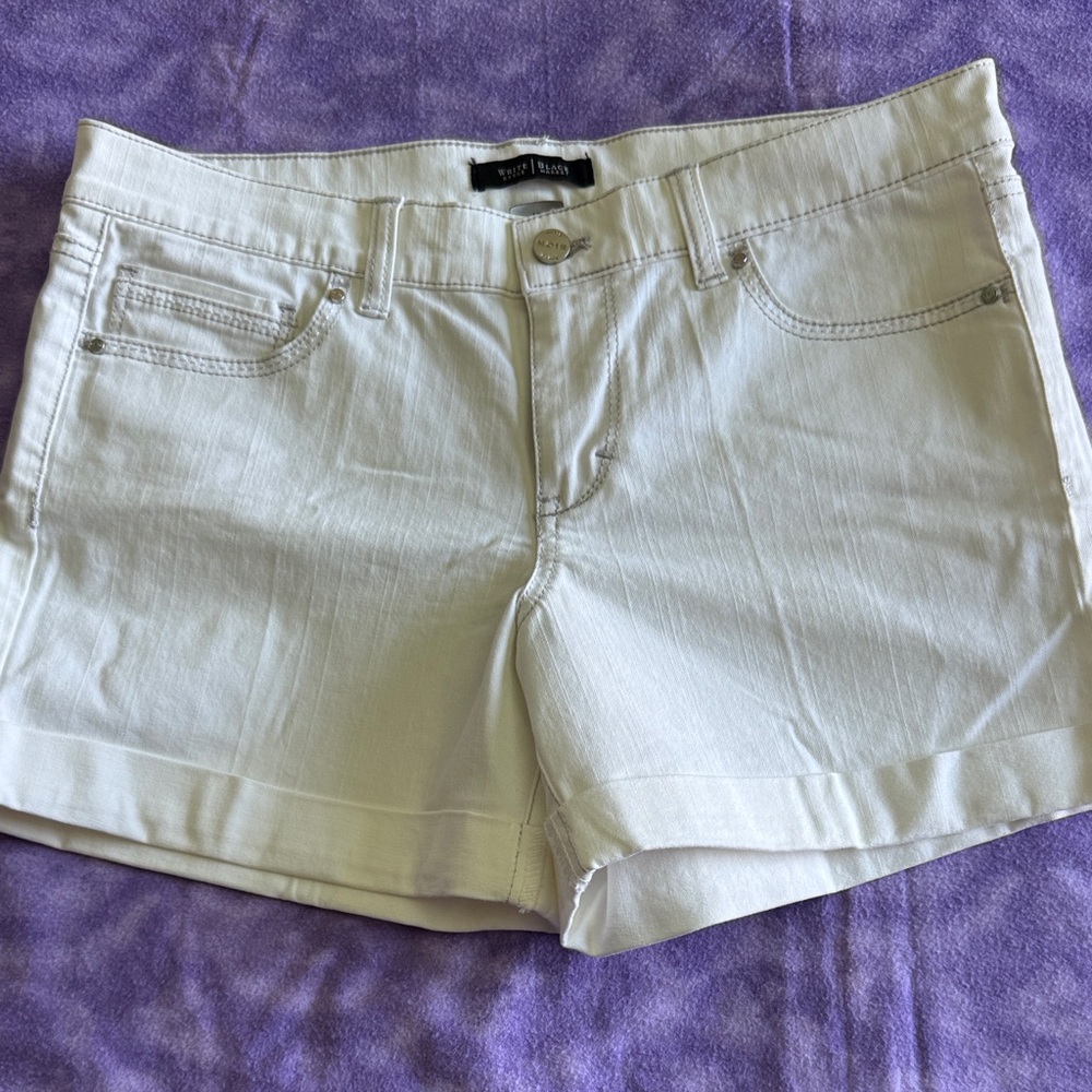 White House Black Market White Jean Shorts